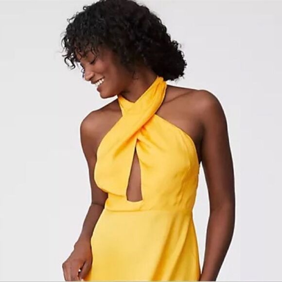 Farm x Anthropologie Halter Maxi Dress Farm Rio NEW Size XL - Picture 5 of 9